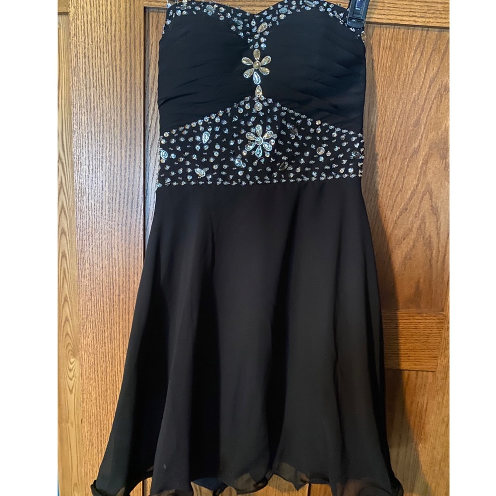 Black sequins homecoming dress